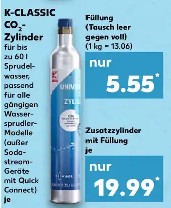 Kaufland K-CLASSIC CO2 Zylinder Angebot