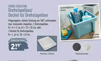 Aldi Nord Home Creation Drehstappelbox- Deckel Für Drehstapelbox Angebot