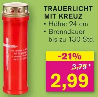 KODi Trauerlicht mit kreuz Angebot