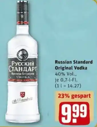 REWE PETZ Russian Standard Original Vodka 0,7L Angebot