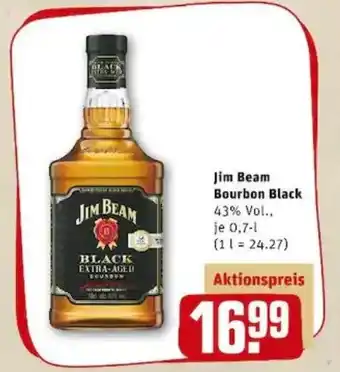 REWE PETZ Jim Beam Bourbon Black 0,7L Angebot