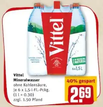 REWE PETZ Vittel Mineralwasser 6x1,5L Angebot