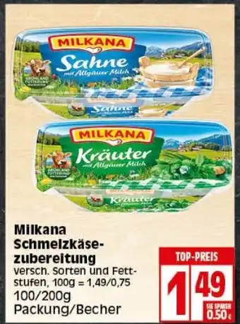 Elli Markt Milkana Schmelzkäse- zubereitung 100/200g Angebot