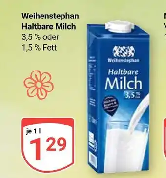 Globus Weihenstephan haltbare milch Angebot