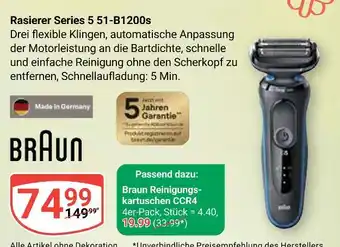 Globus Braun rasierer series 5 51-b1200s Angebot