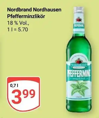 Globus Nordbrand nordhausen pfefferminzlikör Angebot