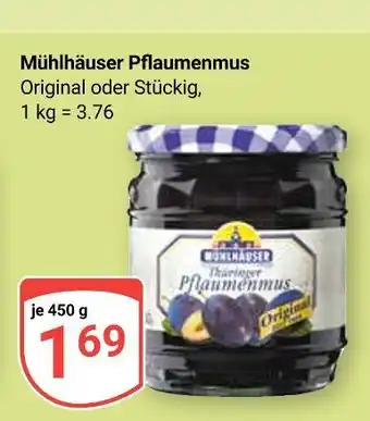Globus Mühlhäuser pflaumenmus Angebot
