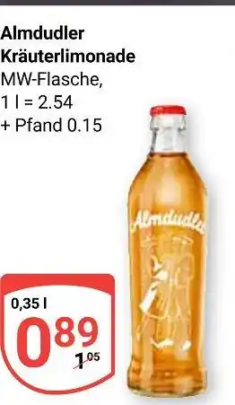 Globus Almdudler kräuterlimonade Angebot