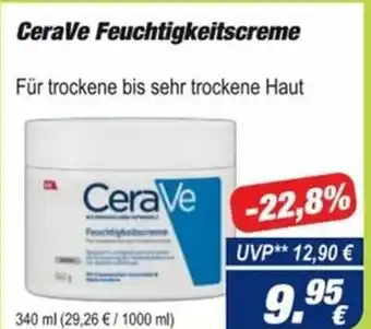 Easy Apotheke CeraVe Feuchtigkeitscreme 340ml Angebot