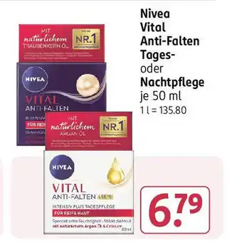 Rossmann Nivea Vital Anti-Falten Tages- oder Nachtpflege Angebot