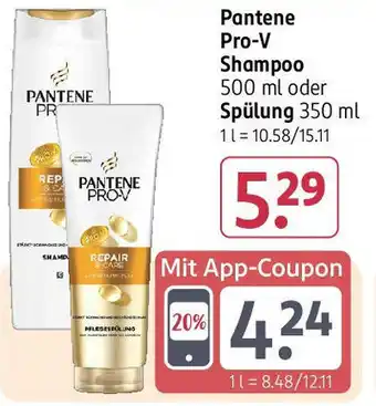 Rossmann Pantene Pro-V Shampoo oder Spulung Angebot