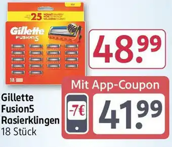 Rossmann Gillette Fusion5 Rasierklingen Angebot