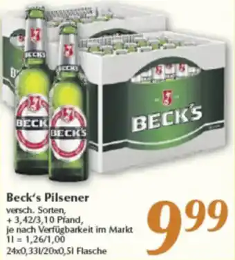 inkoop Beck's Pilsener Angebot