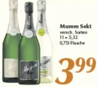inkoop Mumm Sekt Angebot