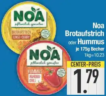 E-Center Noa Brotaufstrich oder Hummus Angebot