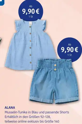 dm drogerie Alana musselin-tunika oder shorts Angebot