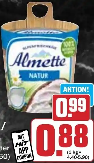 Hit Almette / Gervais Frischkäse / Hüttenkäse Angebot