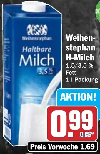 Hit Weihenstephan H-Milch Angebot