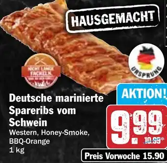 Hit Deutsche marinierte Spareribs vom Schwein Angebot