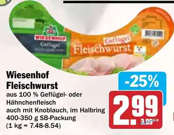 Hit Wiesenhof Fleischwurst Angebot
