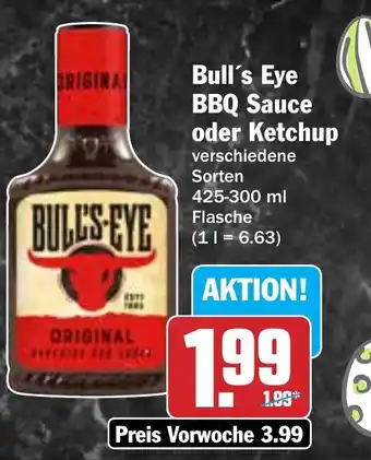 Hit Bull's Eye BBQ Sauce oder Ketchup Angebot