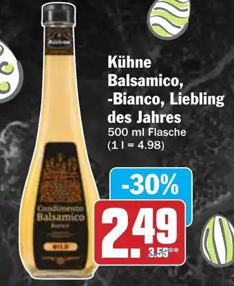 Hit Kühne Balsamico, -Bianco, Liebling des Jahres Angebot