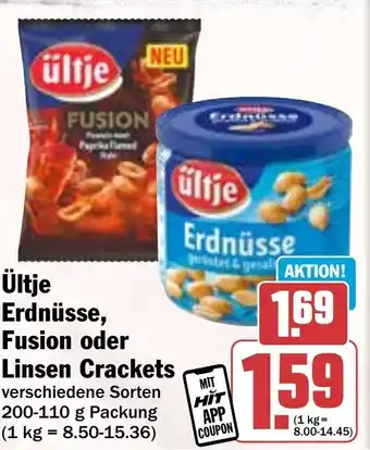 Hit Ültje Erdnüsse, Fusion oder Linsen Crackets Angebot