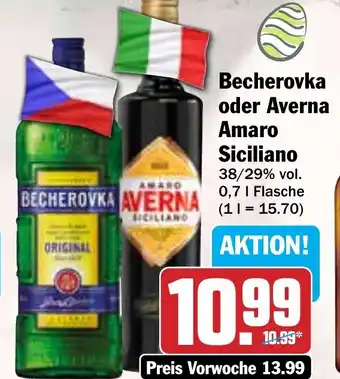 Hit Becherovka oder Averna Amaro Siciliano Angebot