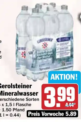 Hit Gerolsteiner Mineralwasser Angebot