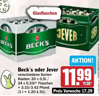 HIT Beck's oder Jever Angebot