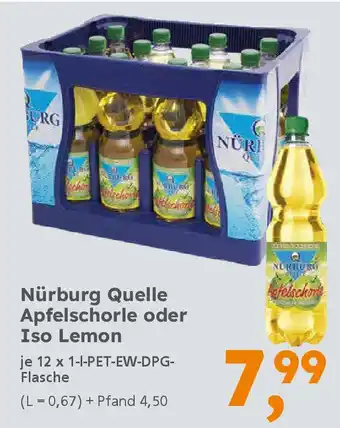 Globus Baumarkt Nürburg Quelle Apfelschorle oder Iso Lemon Angebot