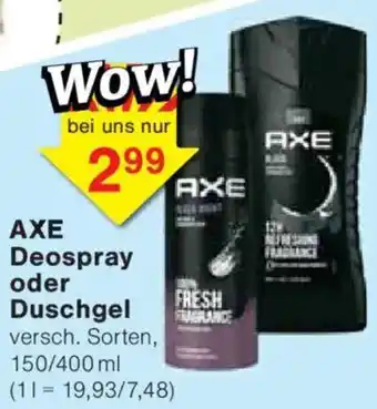 Jawoll AXE Deospray oder Duschgel Angebot