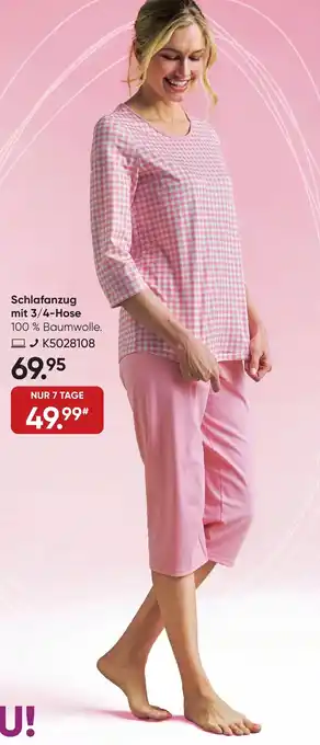 Galeria CALIDA Schlafanzug mit 3/4-Hose Angebot