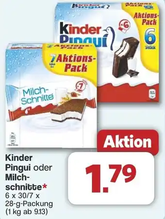Famila Nord West Kinder Pingui oder Milch- schnitte Angebot