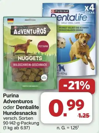 Famila Nord West Purina Adventuros oder Dentalife Hundesnacks Angebot