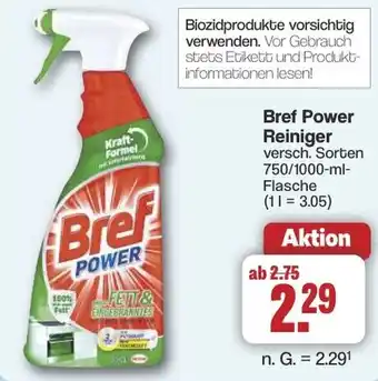 Famila Nord West Bref Power Reiniger Angebot