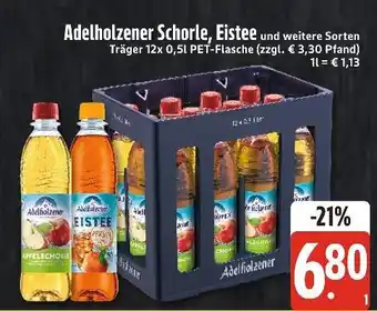 Edeka Xpress Adelholzener schorle, eistee und weitere sorten Angebot