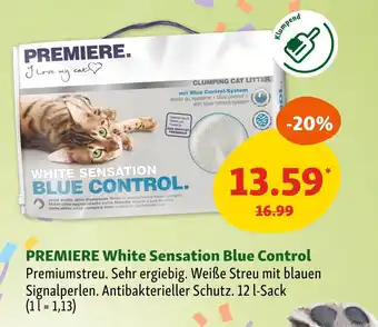 Fressnapf Premiere white sensation blue control Angebot