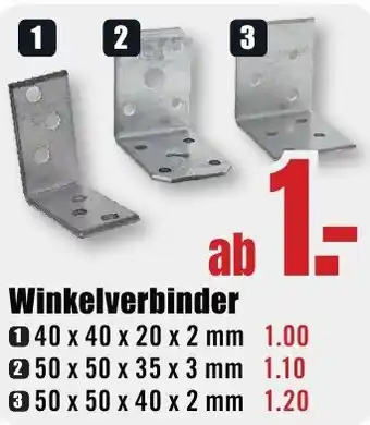B1 Discount Baumarkt Winkelverbinder Angebot