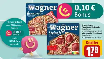 REWE Original Wagner Steinofen Pizza Salami Angebot