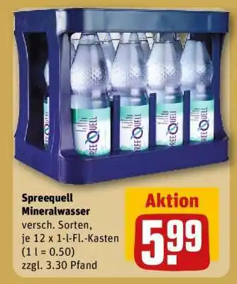 REWE Spreequell Mineralwasser Angebot