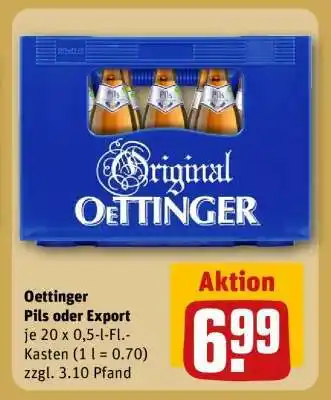 REWE Oettinger Pils oder Export Angebot