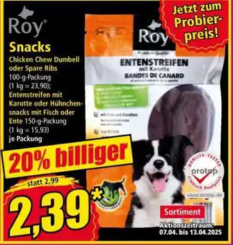 Norma Snacks Angebot