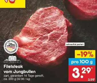 Netto Marken-Discount Filetsteak vom Jungbullen Angebot