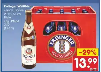 Netto Marken-Discount Erdinger Weißbier Angebot