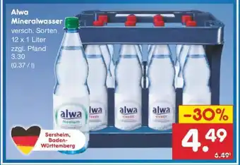 Netto Marken-Discount Alwa Mineralwasser Angebot