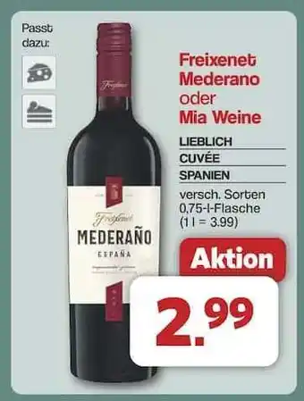 Famila Nord Ost Freixenet Mederano oder Mia Weine Angebot