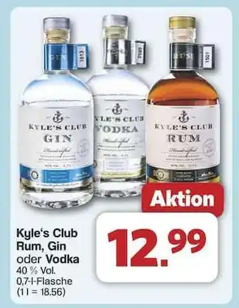 Famila Nord Ost Kyle's Club Rum, Gin oder Vodka Angebot