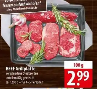 Famila Nord Ost BEEF Grillplatte Angebot
