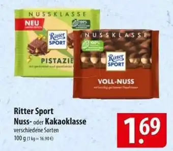 Famila Nord Ost Ritter Sport Nuss- oder Kakaoklasse Angebot